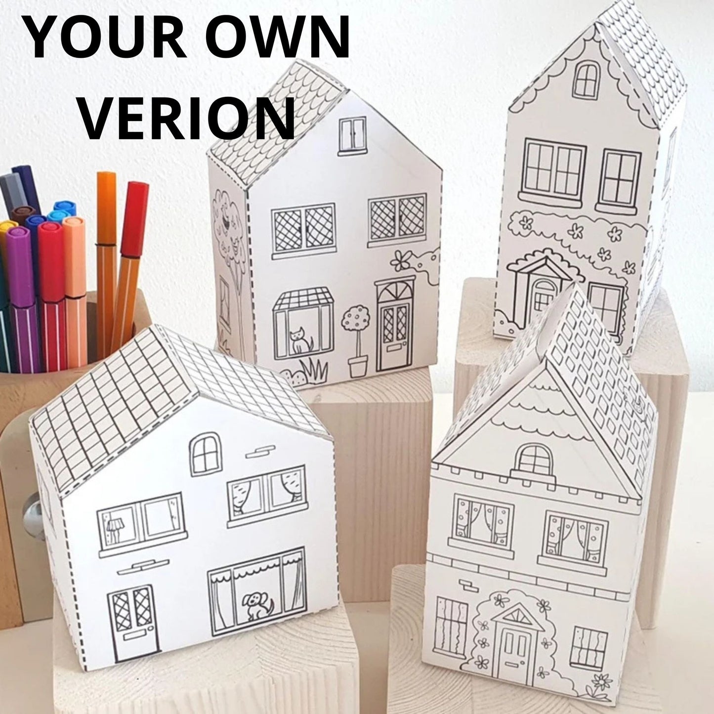 Houses on paper